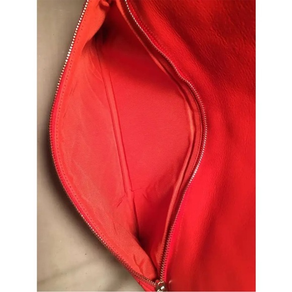 Chanel Red Quilted Leather CC Fold Over Clutch - Picture 9 of 10